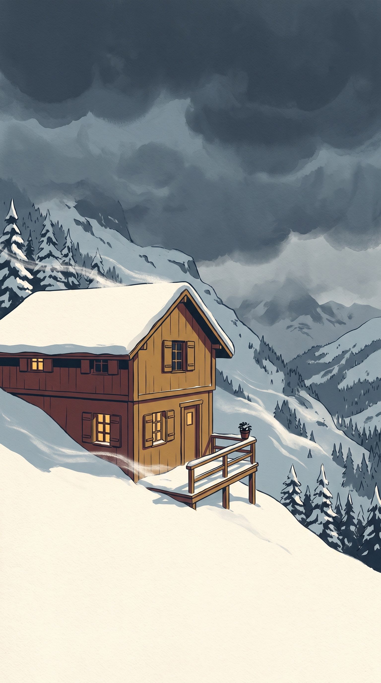 Painted setting: The Edelweiss Lodge, high in the Alps.